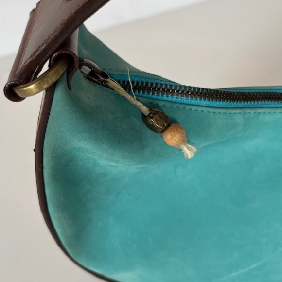 COPY - Stunning Suede and Leather Oscar De La Renta Hobo Bag - Picture 5 of 10